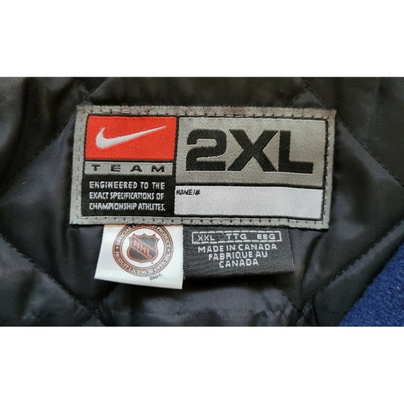 USA Hockey NHL Official Men's Size 2XL Letterman Varsity Wool Leather Jacket - Picture 8 of 10